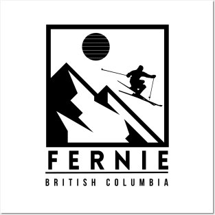 Fernie British Columbia Canada ski Posters and Art